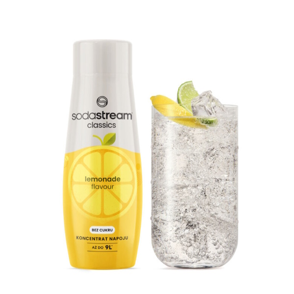Sodadrinks Lemonade 440 ml No Sugar in glass