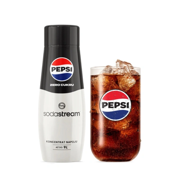 Sodadrinks Pepsi Zero 440 ml in glass